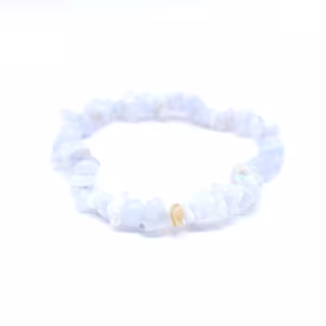 Blauwe chalcedoon armband