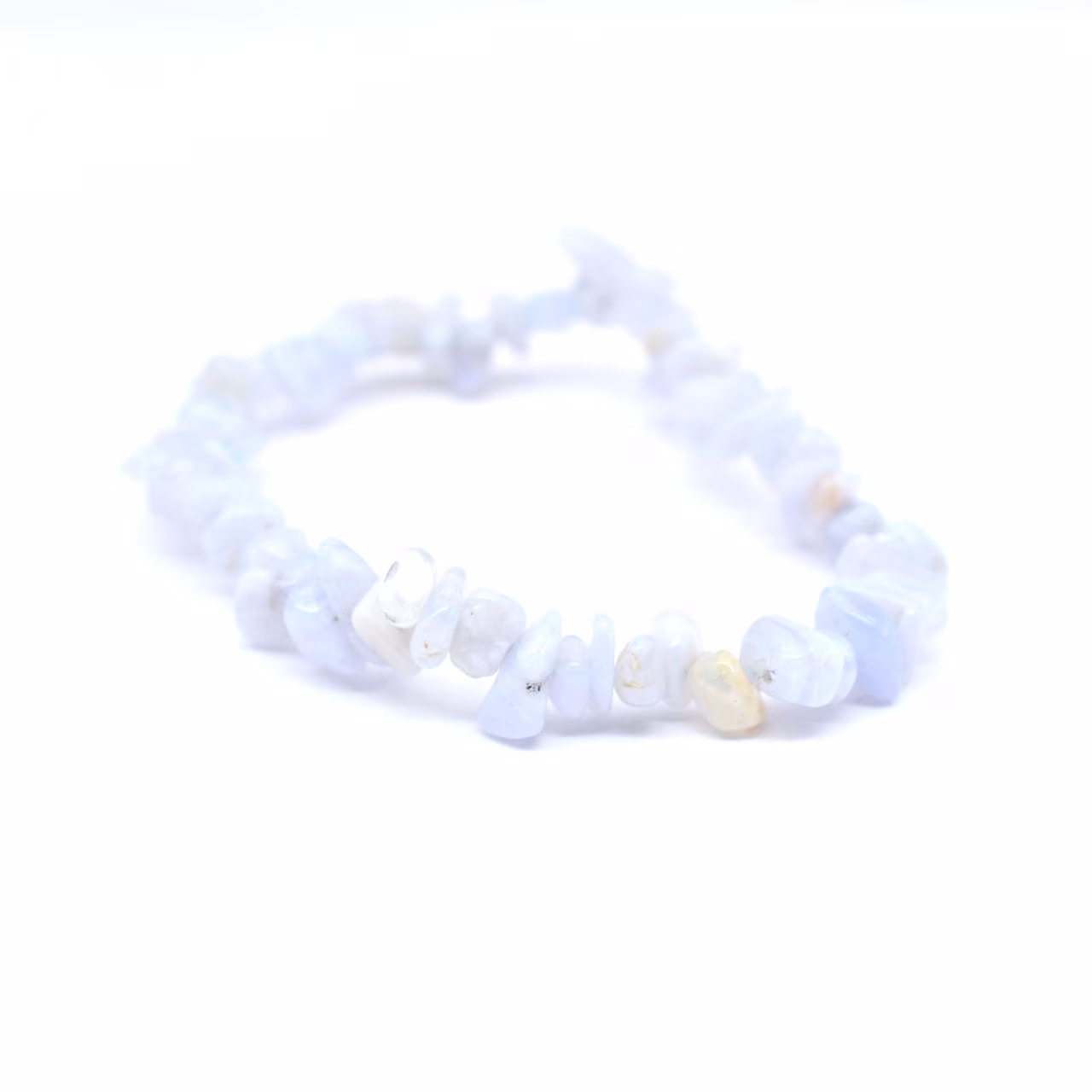 Blauwe chalcedoon armband