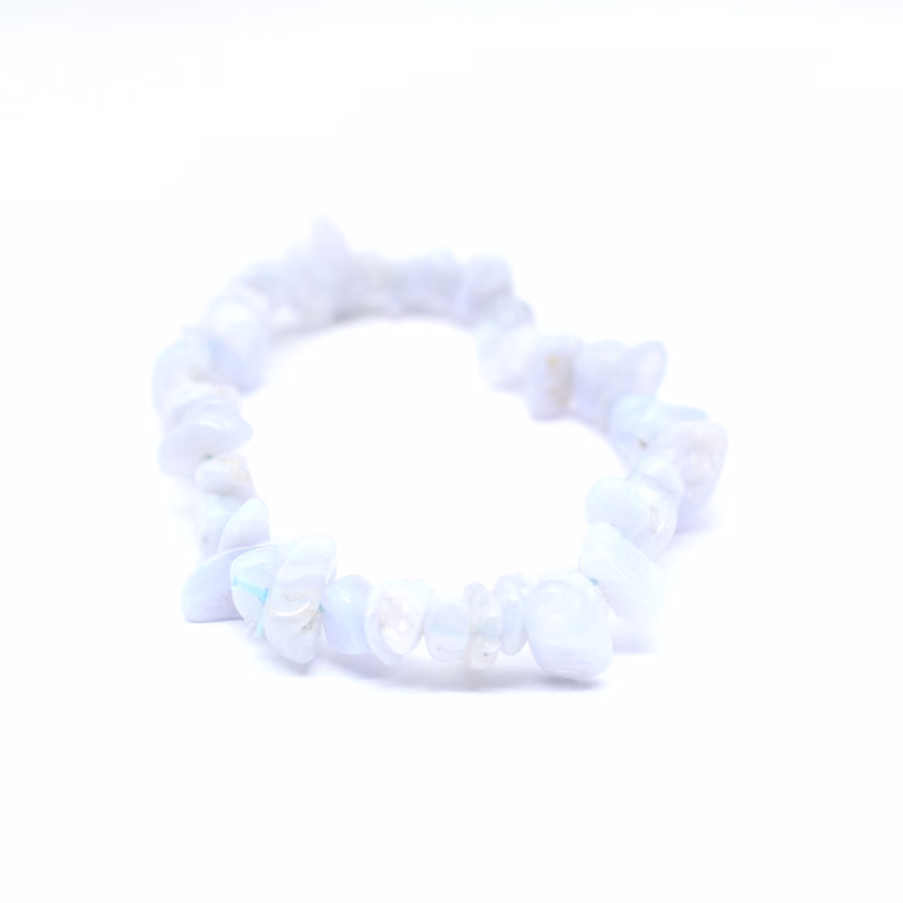 Blauwe chalcedoon armband