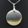 Ronde hanger van jaspis met print - 1