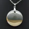 Ronde hanger van jaspis met print - 2