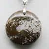 Ronde cirkelvormige jaspis hanger - 2