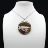 Ronde cirkelvormige jaspis hanger - 0