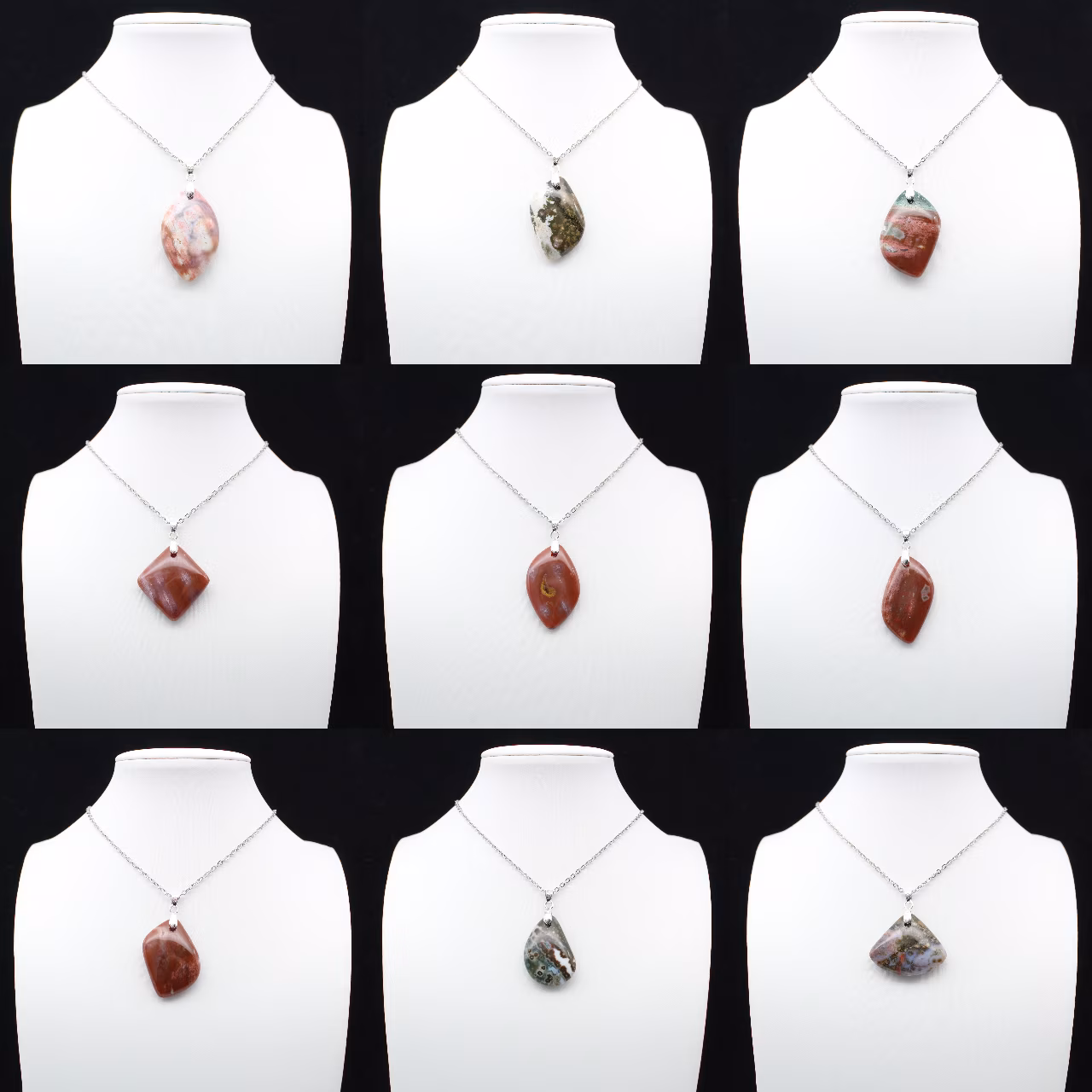 Orbicular Jasper Rhombus hanger