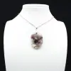 Ovale hanger met roze toermalijn insluitsel - 0