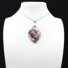 Bladhanger met roze toermalijn insluitsel - 1