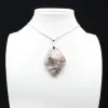 Bladhanger met roze toermalijn insluitsel - 0
