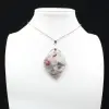 Bladhanger met roze toermalijn insluitsel - 1