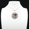 Ronde hanger met roze toermalijn insluitsel - 1