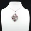 Bladhanger met roze toermalijn insluitsel - 1