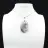 Ovale hanger met roze toermalijn insluitsel