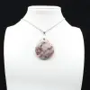 Roze Toermalijn insluitsel druppel hanger - 0