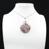 Roze Toermalijn insluitsel druppel hanger - 1