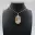 Ovale bloem agaat hanger — 1