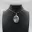 Ovale bloem agaat hanger — 4