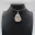 Ovale bloem agaat hanger — 7