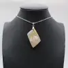 Bloem agaat diamant hanger - 0