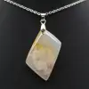 Bloem agaat diamant hanger - 2