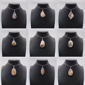 Bloem agaat druppel hanger