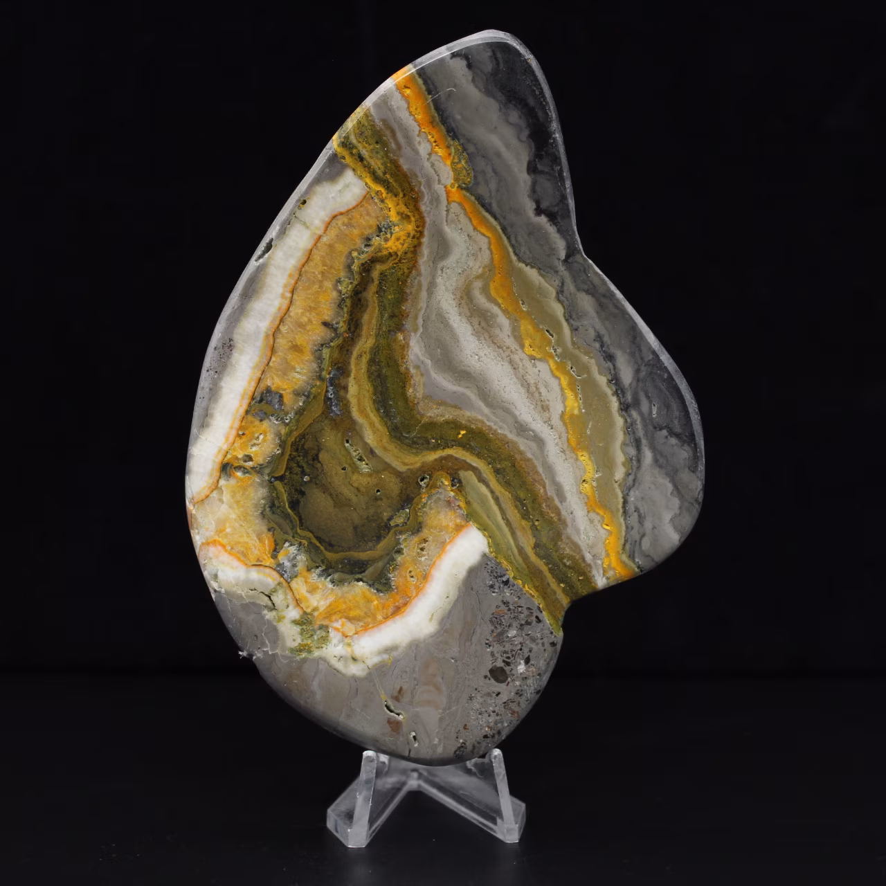 Gepolijste hommeljaspissteen, mineralenwetenschap