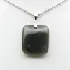 Vierkante labradoriet stenen hanger - 2