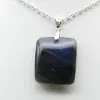 Vierkante labradoriet stenen hanger - 2