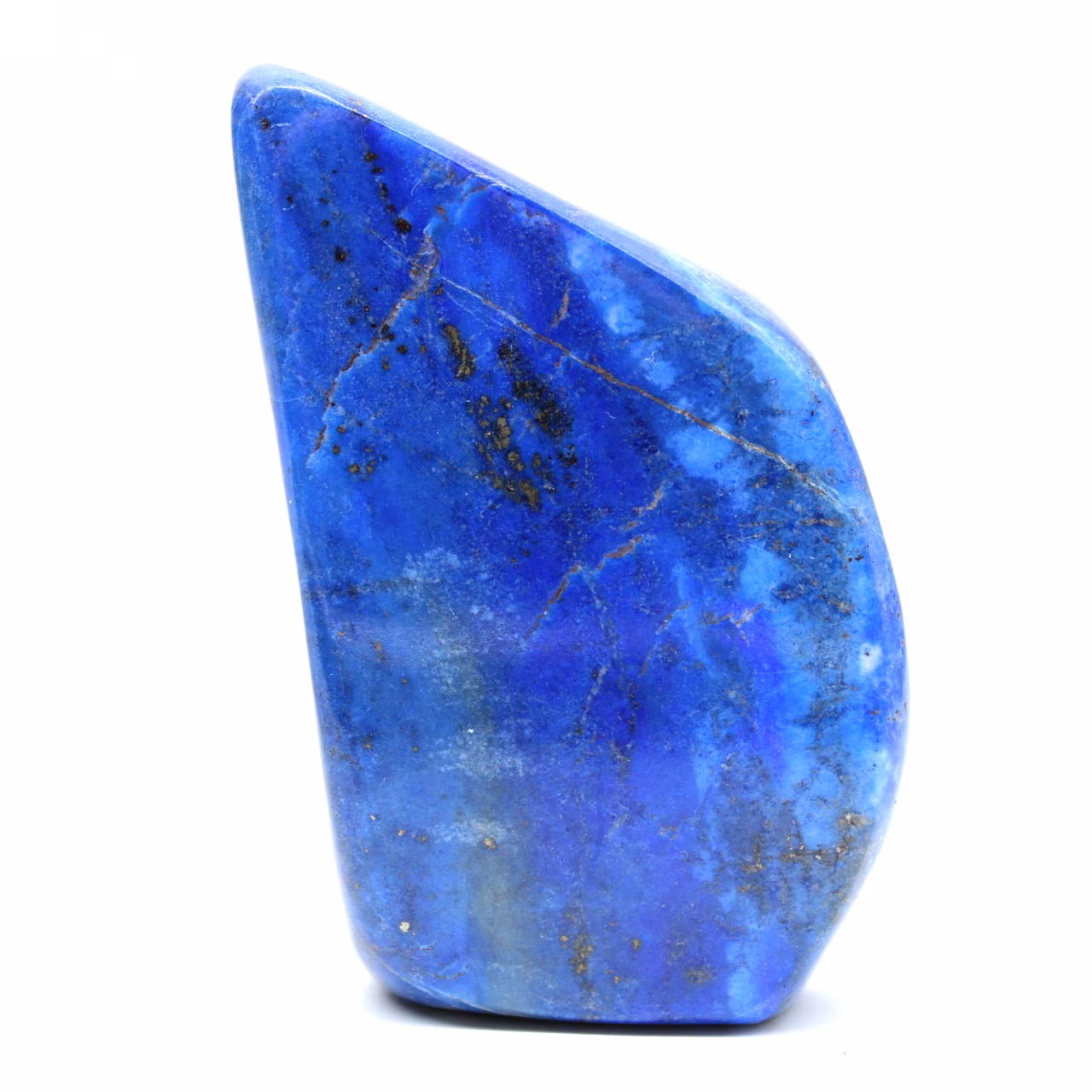 Lang gepolijste lapis lazuli, steen van authenticiteit