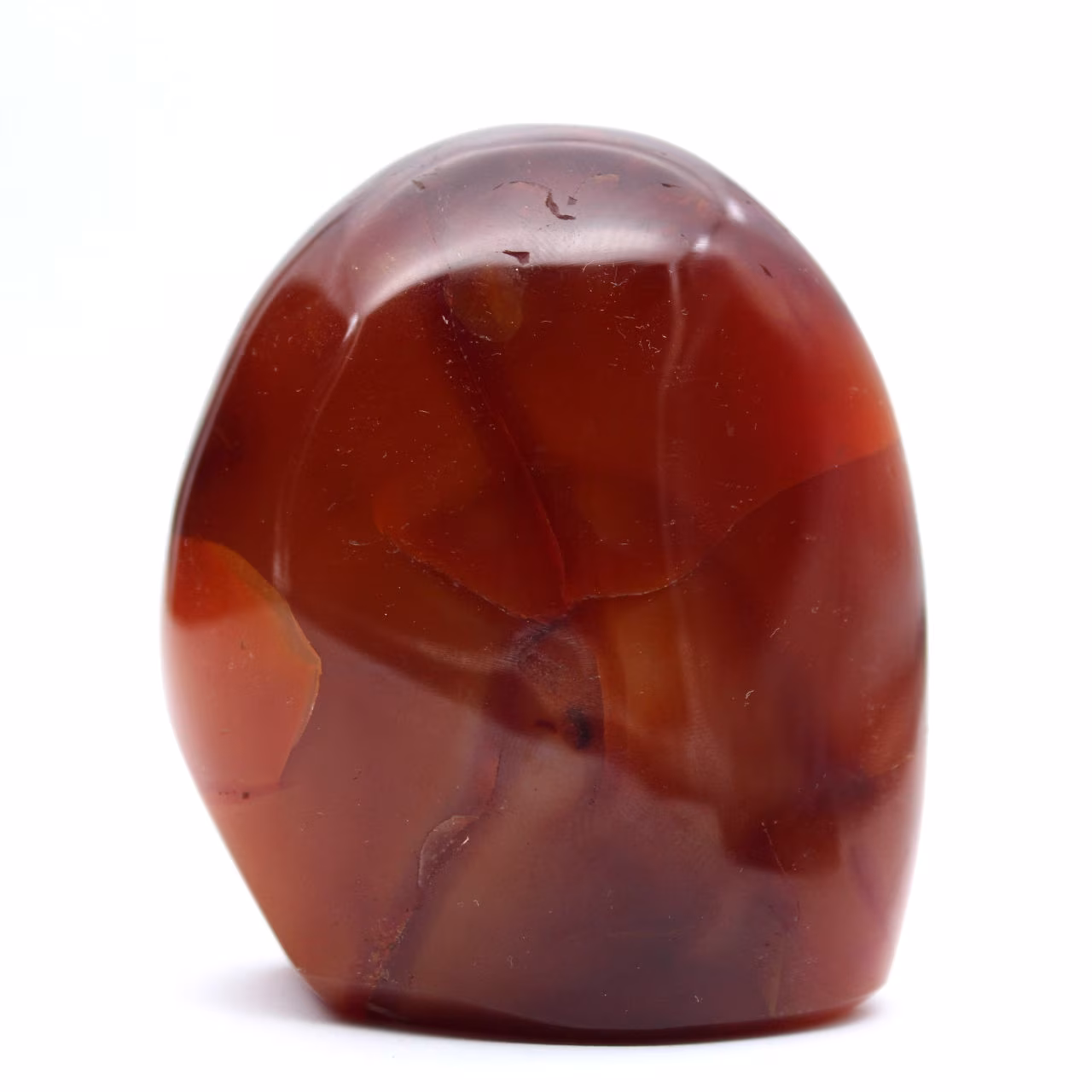 Gepolijste Carneool Compact Ornament - Authentieke Mineraal Madagaskar (370g)