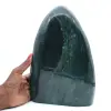 Grote decoratieve steen Gepolijste groene Jaspis, mineraal Madagaskar - 0