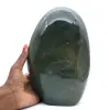 Grote gepolijste groene jaspissteen, mineraalmonster, Madagaskar - 1