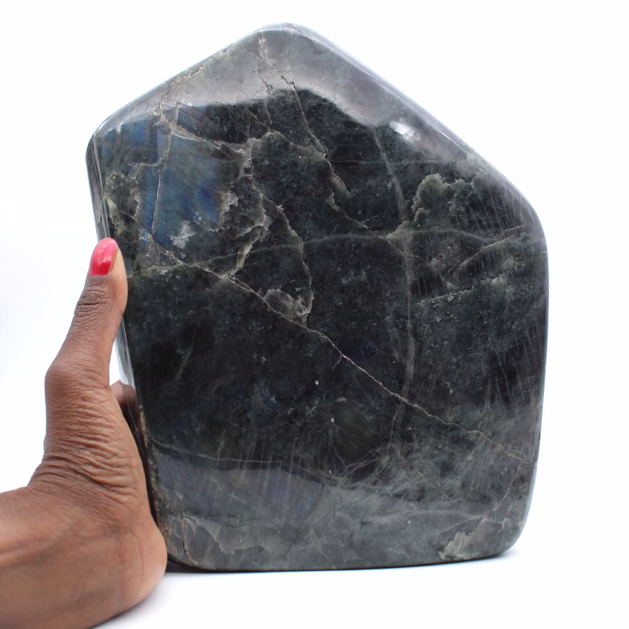 Gepolijste labradoriet, XXL mineraal ornament, verzamelobject, Madagaskar