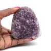 Natuurlijke amethist uit Brazilië: elegante kleine geode - 0