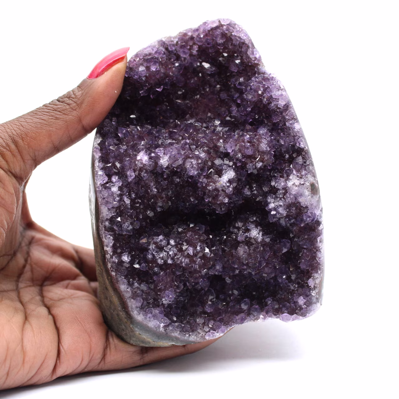 Amethist sculpturale geode – mineraaldecoratie Brazilië