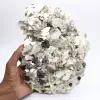 Grote mica met toermalijn op Afghaanse kwarts - 0