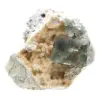 Groen fluorietmineraal: kristallen op matrix ter decoratie - 3