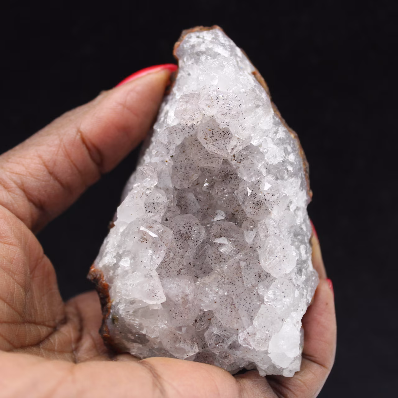 Druzen van kwarts en goethiet, Marokkaanse natuursteen, 225 g
