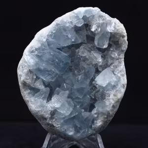 Blauwe celestiet: Malagassisch mineralogisch exemplaar