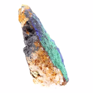 Ruwe mineralen: azuriet en malachiet