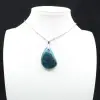 Blauwgroene apatiet hanger - authentiek uit Madagaskar - 2