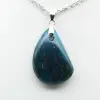 Blauwgroene apatiet hanger - authentiek uit Madagaskar - 1