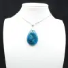 Madagaskar apatiet hanger - natuurlijke blauwe edelsteen - 1