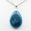 Madagaskar apatiet hanger - natuurlijke blauwe edelsteen - 2