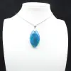 Hanger van Madagaskar-apatiet - Blauwe kristalstructuur - 0