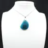 Hanger van blauwe apatiet uit Madagaskar - Kristallen schittering - 1