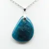 Hanger van blauwe apatiet uit Madagaskar - Kristallen schittering - 2