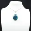 Blauwe apatiet hanger uit Madagaskar - Authentieke mineralogie - 1