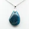 Blauwe apatiet hanger uit Madagaskar - Authentieke mineralogie - 2
