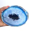 Natuurlijk gesneden blauwe agaat uit Brazilië - 0