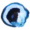 Blauwe agaatschijven, gepolijst voor decoratie en studie. - 1