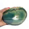 Natuurlijke groene agaatschijf – Decoratief stuk 250 g - 3